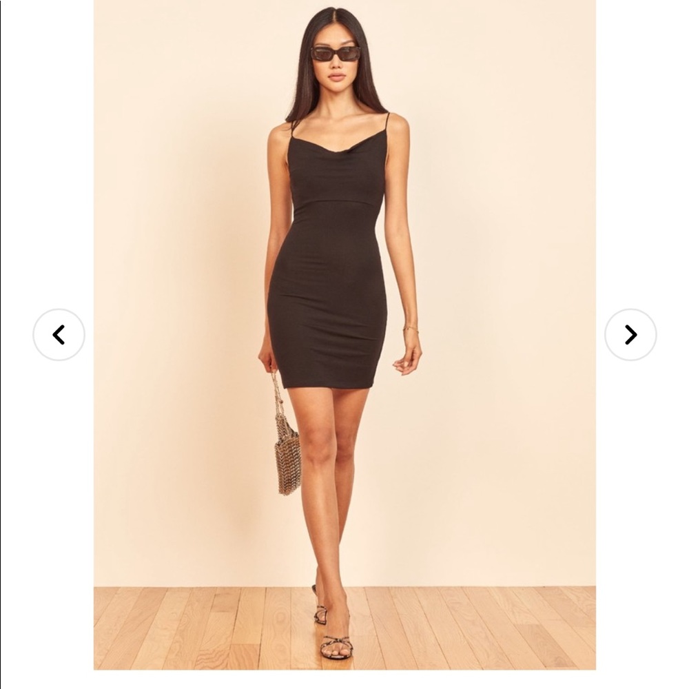 Reformation Grayson Dress Black Size small